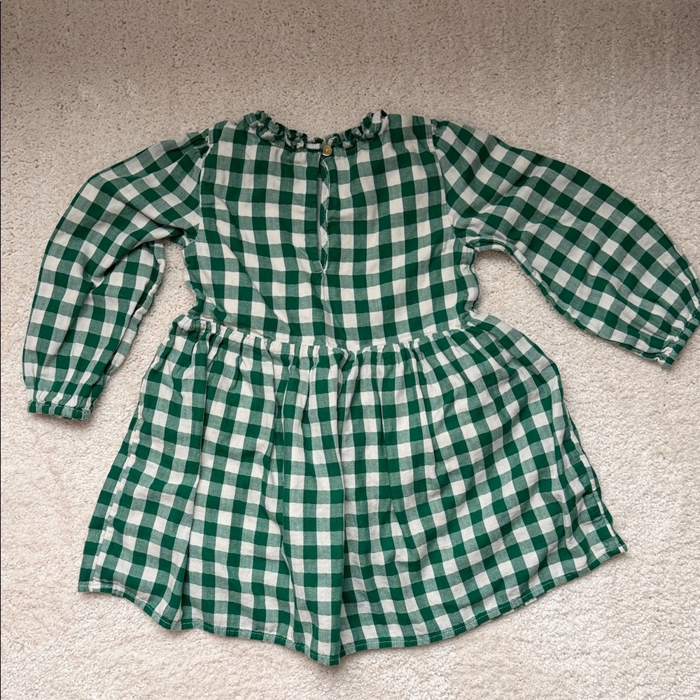 Crewcuts Green and White Plaid Dress - Picture 3 of 3